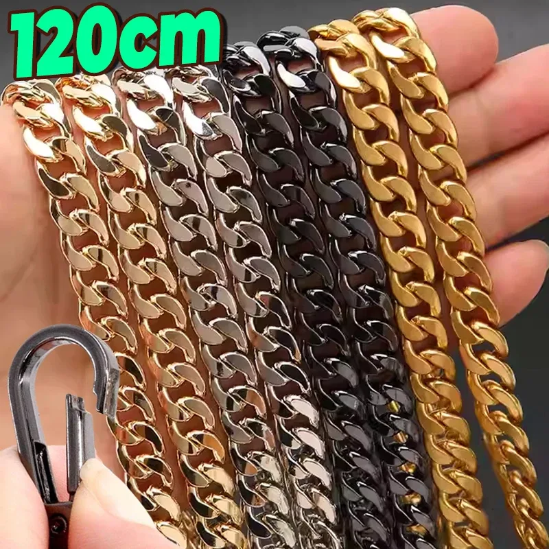 chaîne de sac en métal et aluminium de 120cm, pièces de rechange, accessoires pour sac à main à bandoulière pour femmes, bricolage, sangles détachables faites à la main