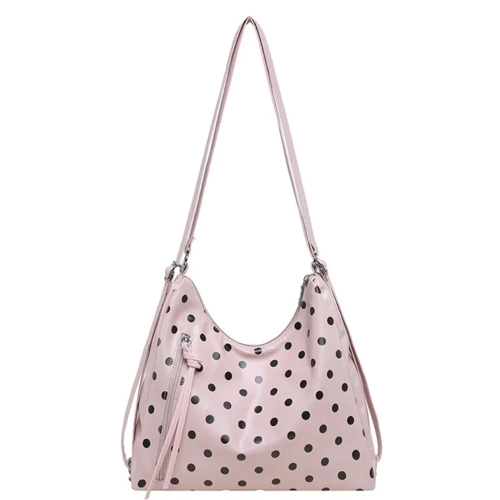 sac à bandoulière en cuir pu à pois, léger, grande capacité, sac fourre-tout, sac à dos, sac sous le bras, sac seau, pour usage extérieur
