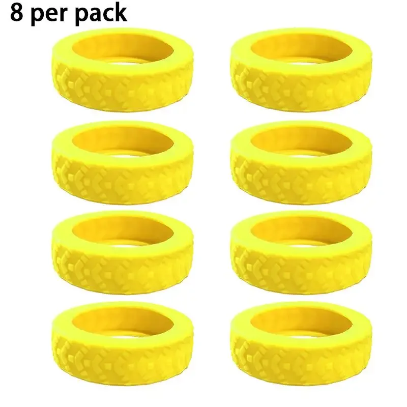 housse de protection pour roues de bagages, 8 pièces, housse en silicone silencieuse et accessoires universels de réduction du bruit, texture épaisse en silicone