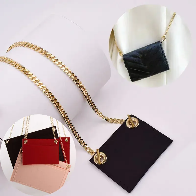 Sac enveloppe en feutre, doublure de portefeuille, paquet de cartes, couche interne, sac à bandoulière rénové, conteneur intérieur de chaîne, organisateur d'insertion de sac