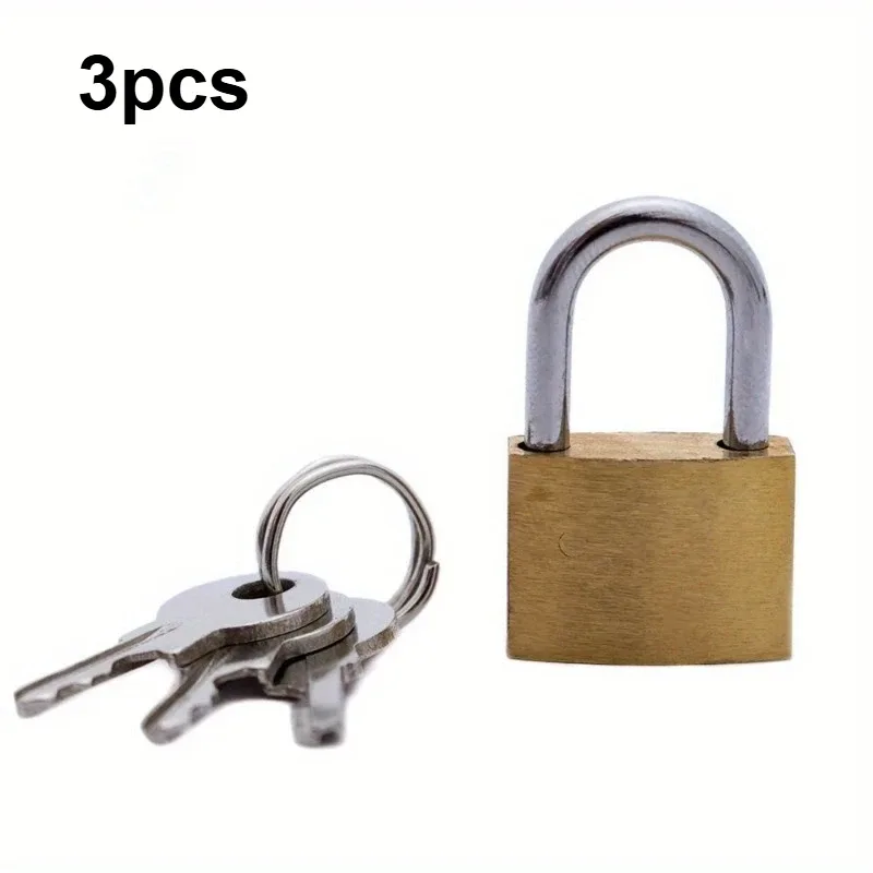 mini cadenas en cuivre - sécurité à clé pour bagages, sacs à dos et casiers - serrures de voyage durables