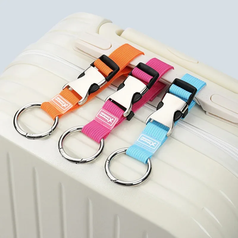 sangle en nylon réglable 1 pièce pour valises ; ceinture à bagages avec clip à ressort en métal pour sacs à main