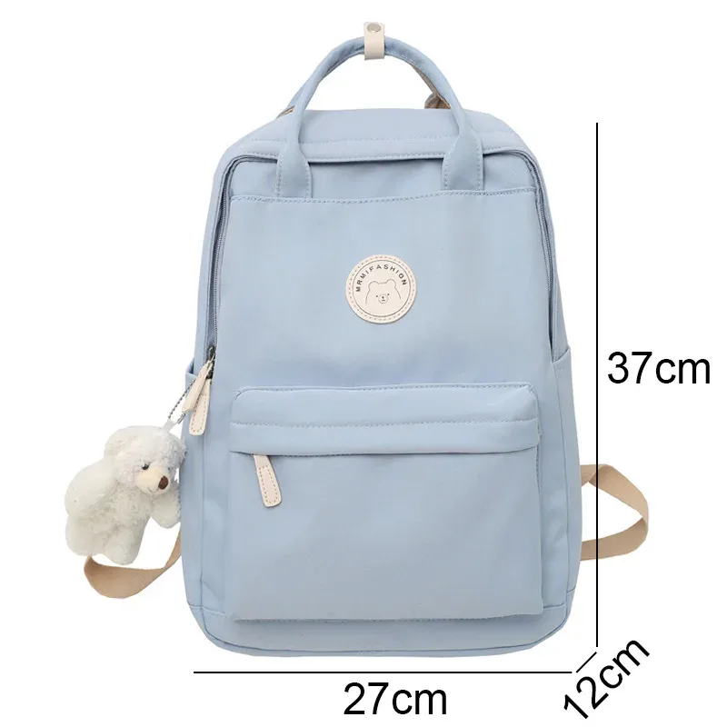 sac à dos à la mode pour étudiante, étanche, mignon, cartable pour femme, ordinateur portable, livre blanc, kawaii, fille, collège, voyage