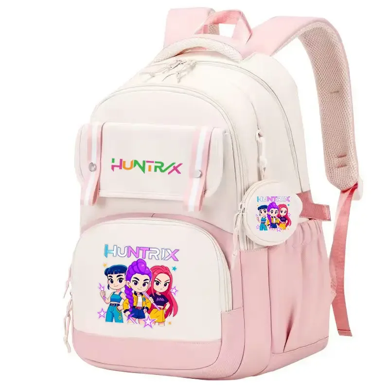 mochila kpop demon hunters – sac à dos imprimé léger, cartable pour fille, sac de voyage décontracté pour les déplacements