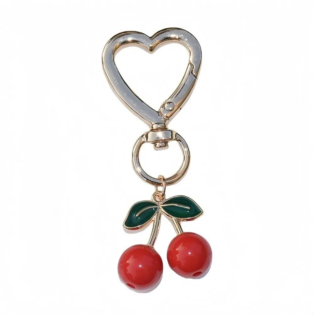 nouveau porte-clés cerise en résine, simulation de fruit, créatif, accessoire de bijouterie diy, décoration suspendue pour sac à dos