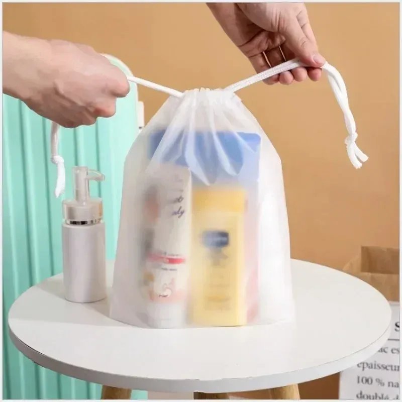 sac de rangement de voyage en plein air, mignon pvc étanche transparent conviviale ré, sac de proximité wstring, sac de toilette cosmétique portable, trousse de toilette, ensemble de 3 pièces