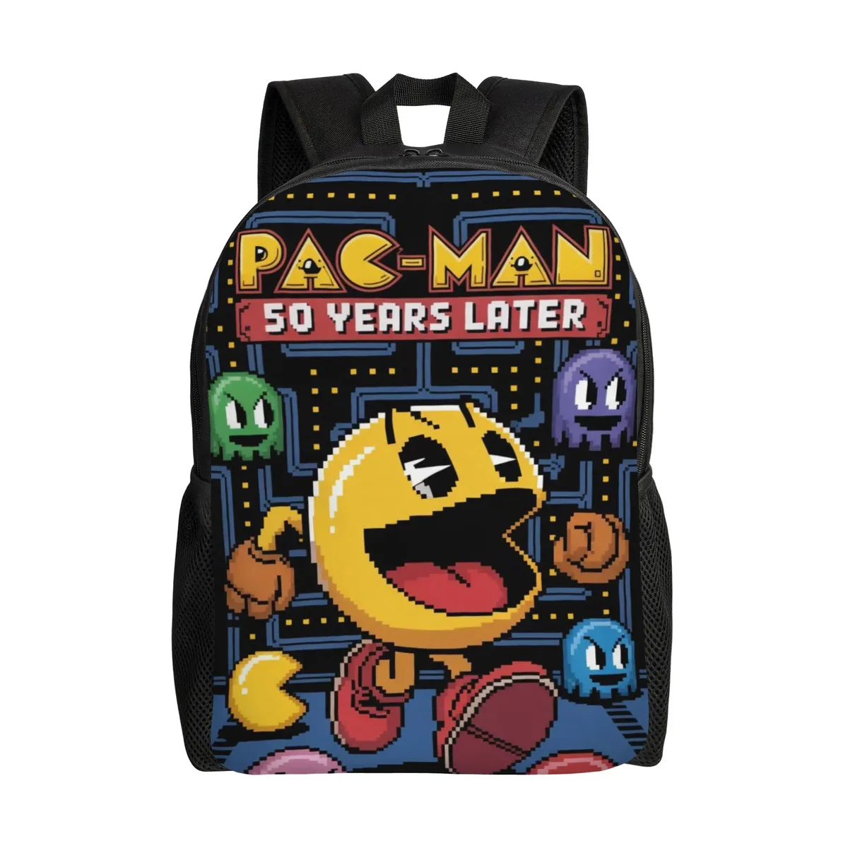 saison de rentrée scolaire sac à dos jaune (3) pac-man sac à dos tendance pour femme