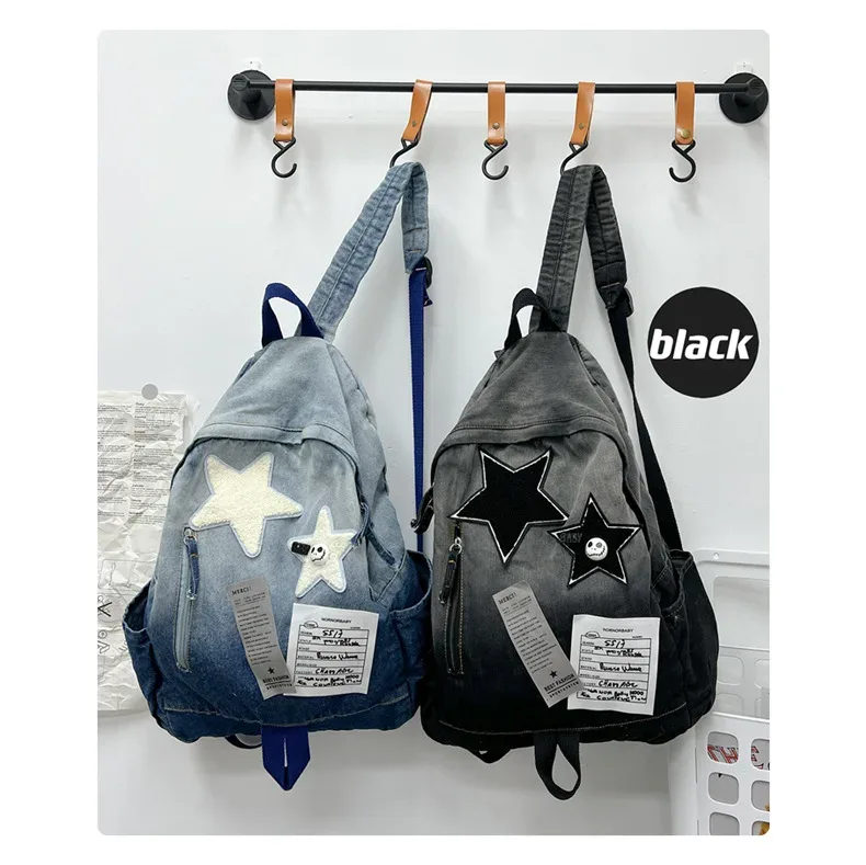 Sac à dos étoile de cowboy dégradé pour collégiens, voyage partout, grande capacité