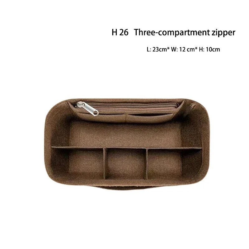 sac à main en feutre pour femmes, organisateur de cosmétiques, adapté pour h lindy mini 26 30 34, pochette intérieure à fermeture éclair, design de luxe