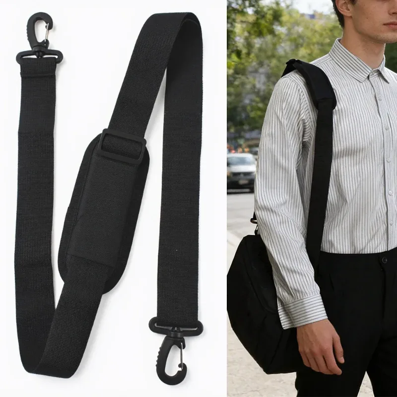 Sangle d'épaule réglable de remplacement pour bagages de voyage, sac à bandoulière, sac à dos, sangle en nylon avec crochets métalliques, 90-160cm, 1/2/5 pièces