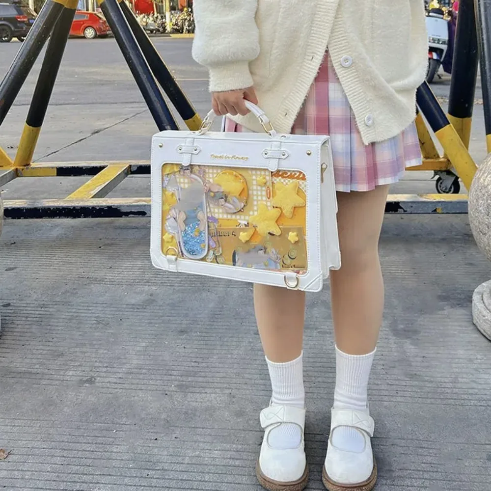 Fille Ulzzang Jk Ita sac école quotidienne pour grande capacité Itabag Transparent main épaule sac pour femme mode mignon sac à bandoulière
