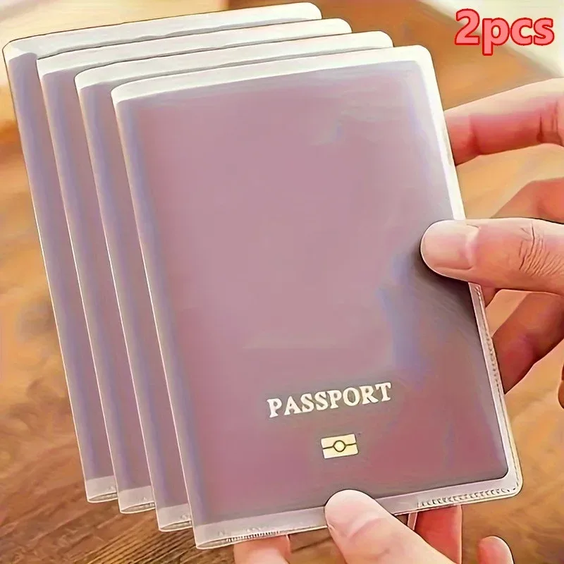 2/4 porte-passeports transparents, plusieurs emplacements pour cartes, protection de documents durable et résistante aux rayures pour les voyages