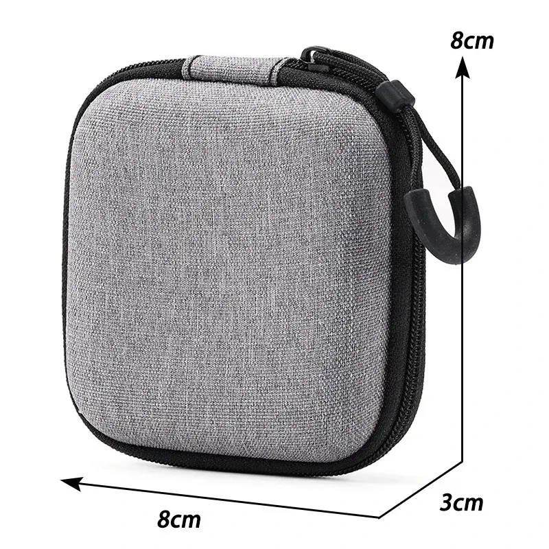 mini sac de rangement de produits numériques gris, casque portable, câble de données usb, chargeur, étui de rangement en u stick, étui de protection antichoc