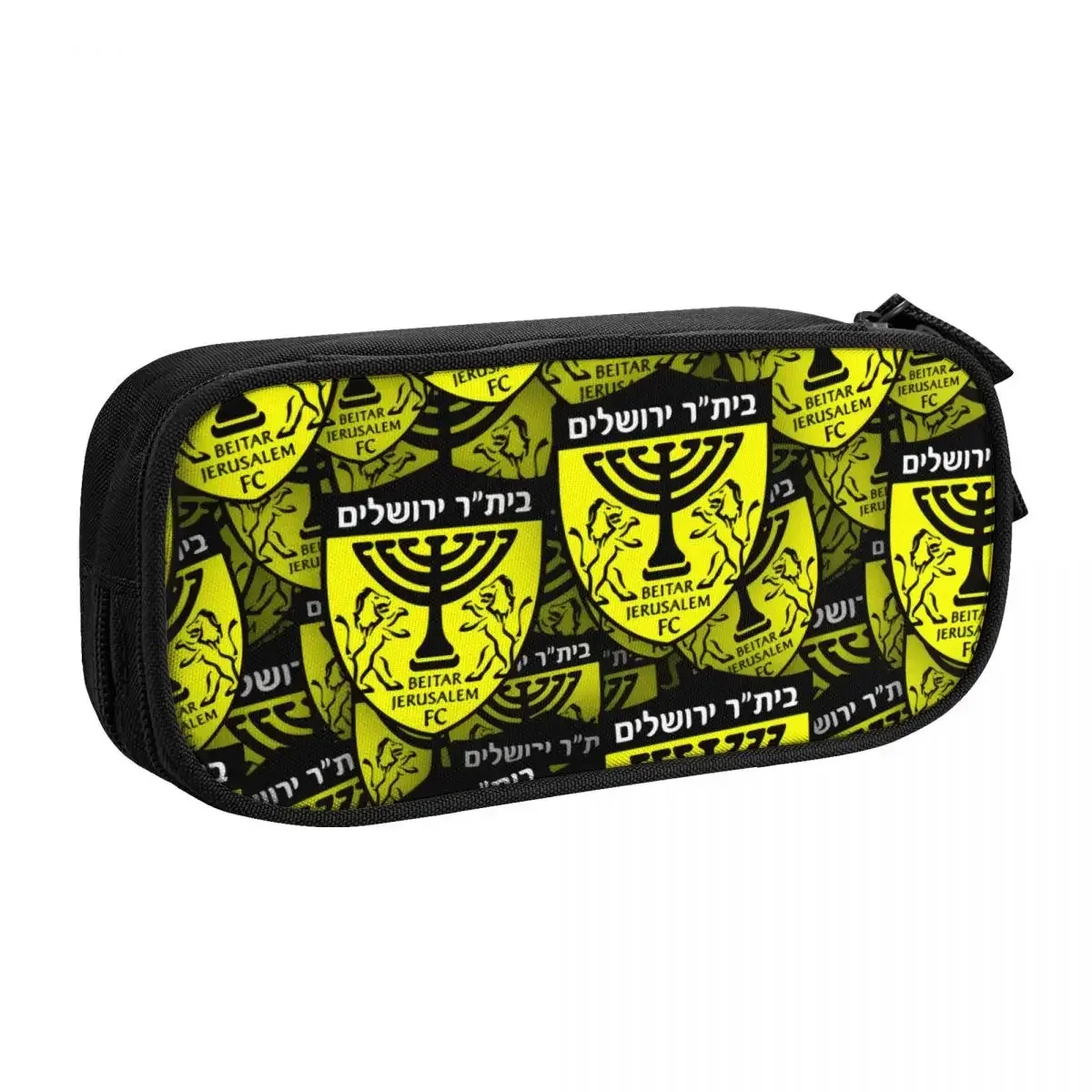 b-beitar fcbj jérusalem grande capacité crayon stylo étui bureau collège école grand sac de rangement pochette support boîte organisateur