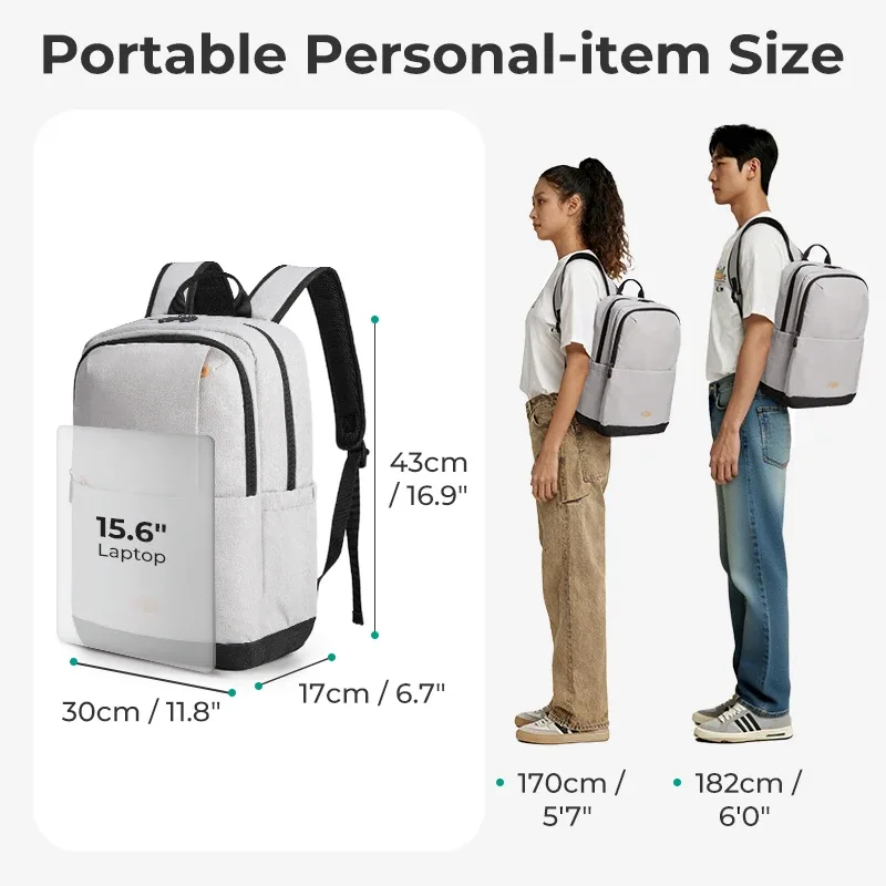 bagsmart 15.6 pouces sac à dos pour ordinateur portable multifonctionnel bureau affaires sac à dos grande capacité en plein air voyage ordinateur sac