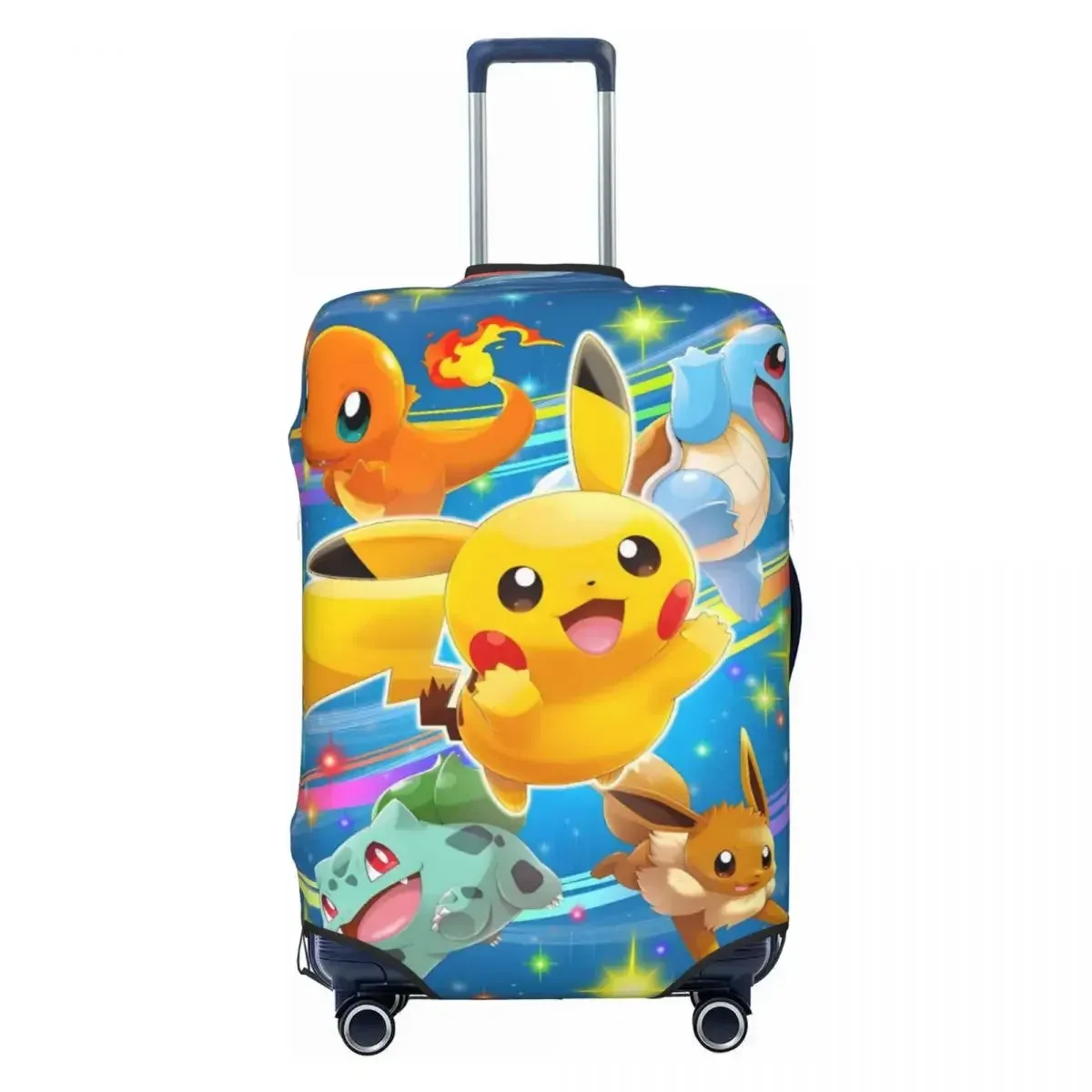 Housse de bagage durable de qualité supérieure, imprimé P-Pikachizer, élastique, pour valises de 18 à 32 pouces, résistante à la poussière, anti-rayures, lavable pour le voyage