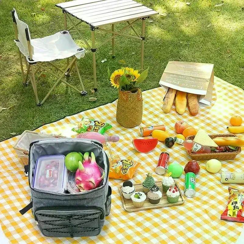 sac à dos isolé-sac isolé en tissu oxford grande capacité pique-nique en plein air sac à dos isolé voyage sac isotherme de bière