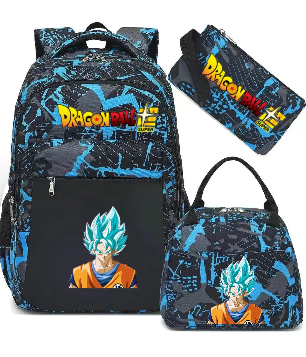 sac à dos dragon ball, sac d'école camouflage, grande capacité, pour lycéens, garçons et filles, mochila de voyage