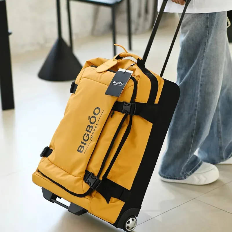 valise à roulettes multifonctionnelle en tissu oxford grande capacité avec poignée et roues directionnelles, bagage à main 20/24/28 pouces