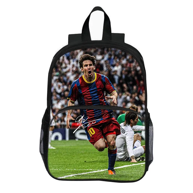 sac à dos m-messi avec poche avant pour étudiants et enfants, sac d'école pour star du football, sac de sport, sac de voyage de grande capacité