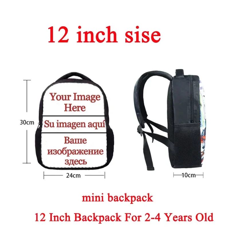 personnalisez votre logo/image/nom sac à dos enfants sacs d'école garçons filles noir sac de maternelle enfants bookbag cadeau