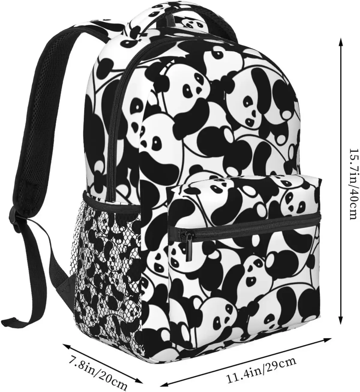 sac à dos panda dessin animé mignon panda sacs à livres pochette d'ordinateur sacs à bandoulière voyage randonnée camping sac à dos pour hommes femmes