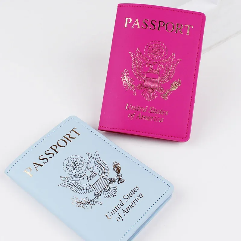 Porte-passeport pour femmes et hommes, portefeuille de voyage en cuir PU de qualité supérieure, housse de passeport