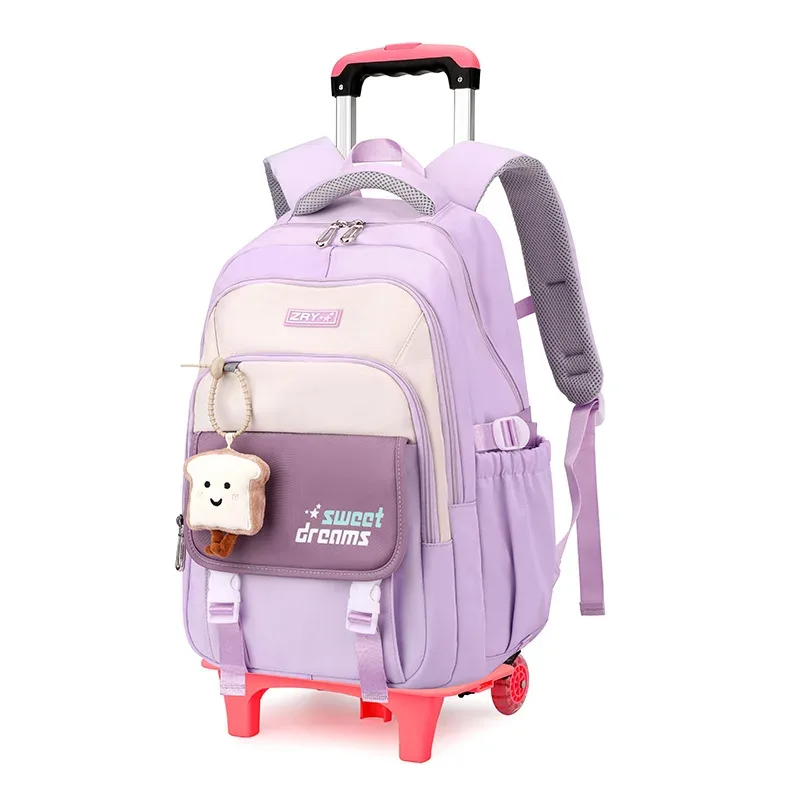 sacs à dos scolaires à roulettes pour filles, mochila, sac à dos enfant, bagage à roulettes, sac à dos scolaire