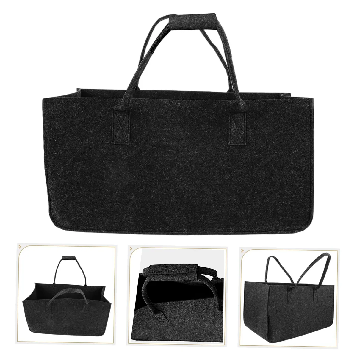 sac fourre-tout pour le bois de chauffage, porte-bûches de cheminée, support à piles, sac de rangement en feutre pour le transport du bois, sac à main de shopping