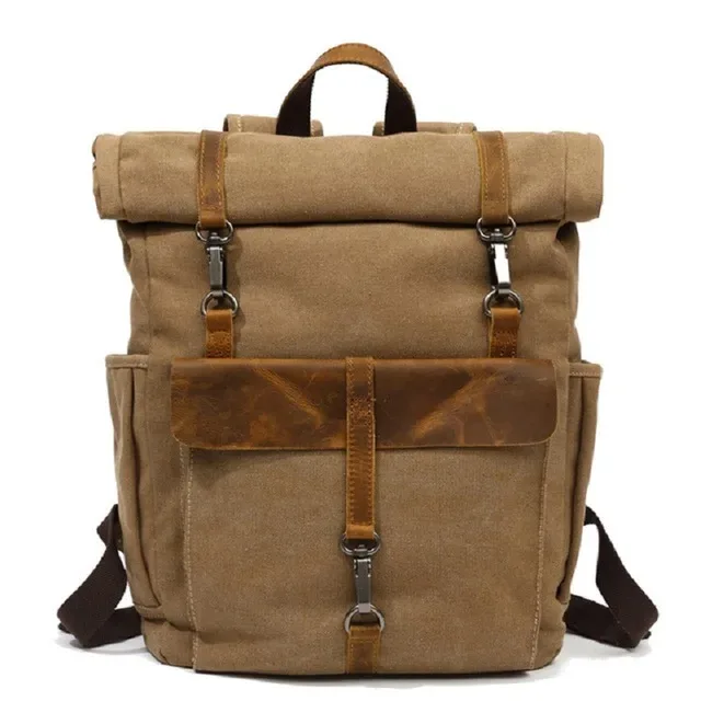 sacs à dos vintage en toile et cuir, sacs à dos de voyage pour ordinateur portable, sacs d'école pour adolescents, sacs à dos pour étudiants, sacs à dos pour ordinateur
