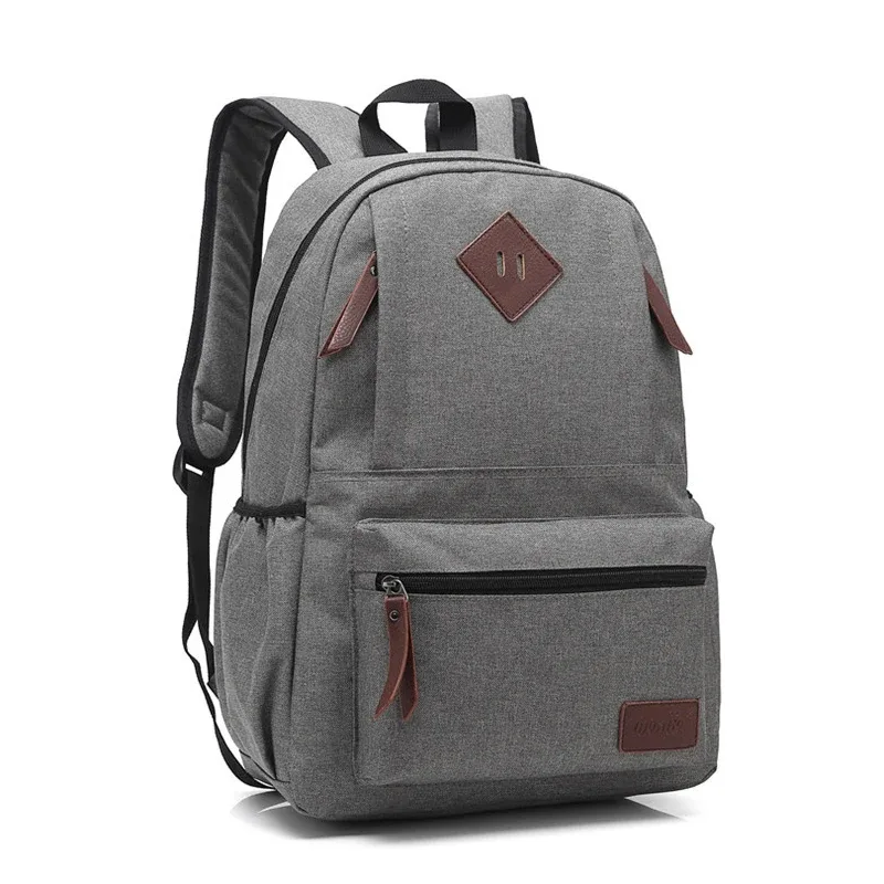 Sac à dos Oxford monochrome unisexe pour hommes et femmes, sac de voyage en toile simple, sacs à dos pour ordinateur portable, nettoyage scolaire, étudiants, mode, grande capacité