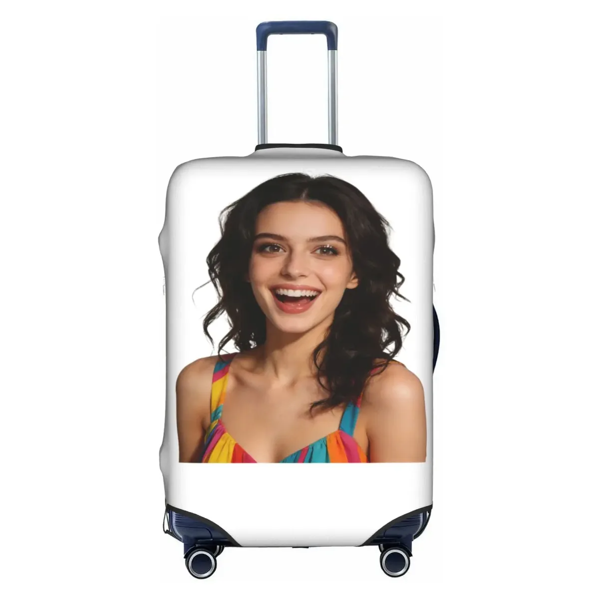 housse de protection pour bagages personnalisable avec texte, élastique, avec votre design, pour valises de voyage de 18 à 32 pouces