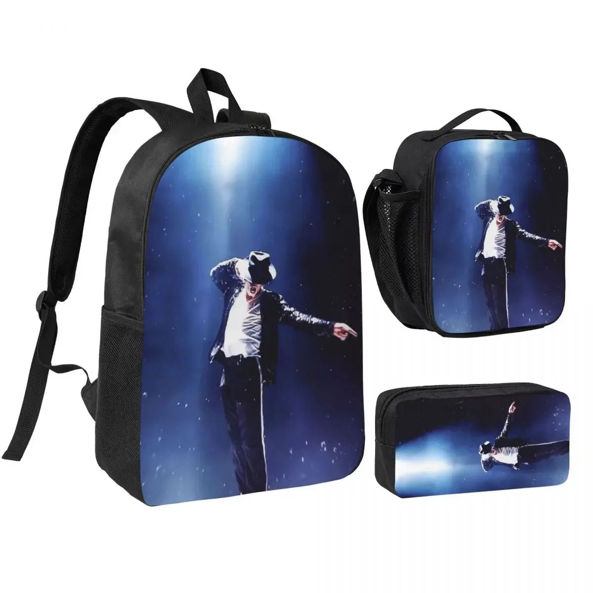 sac à dos 3 pièces/ensemble 261 mj dangerous tour pour étudiant, sac à bandoulière, sac à déjeuner, trousse à crayons