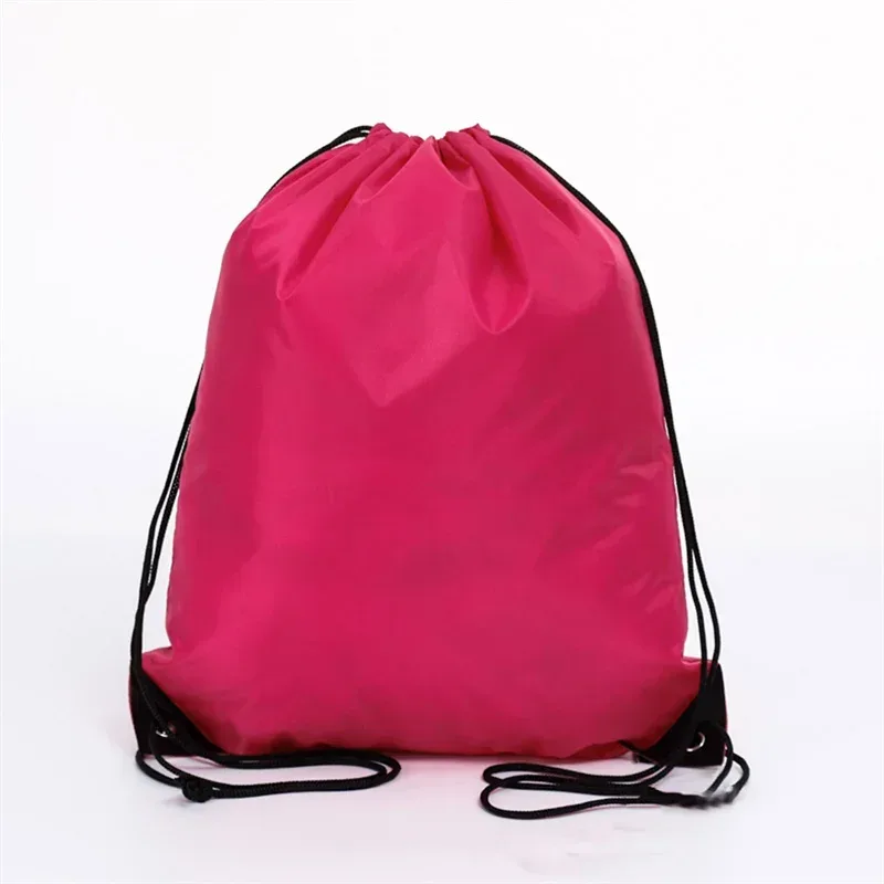 1pc sac à dos à cordon avec bande réfléchissante chaîne sac à dos cinch sacs sac en vrac pour l'école yoga sport gymnase voyage