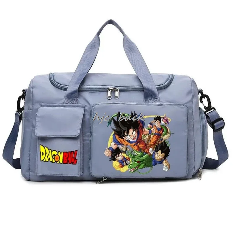sac de rangement de grande capacité imprimé dragon ball, sac à bandoulière, accessoires de camping, sac de voyage avec séparation sec/humide