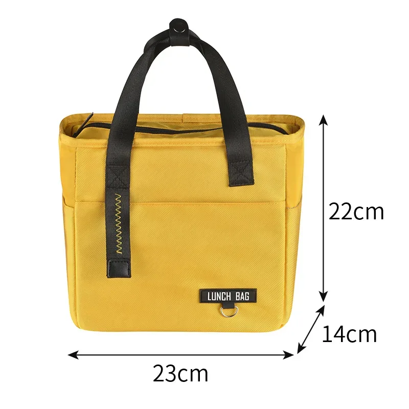 boîte à déjeuner bento isolée, sac thermique de grande capacité, sacs de rangement des aliments à fermeture éclair, conteneur pour femmes, sacs à main de pique-nique de voyage plus frais