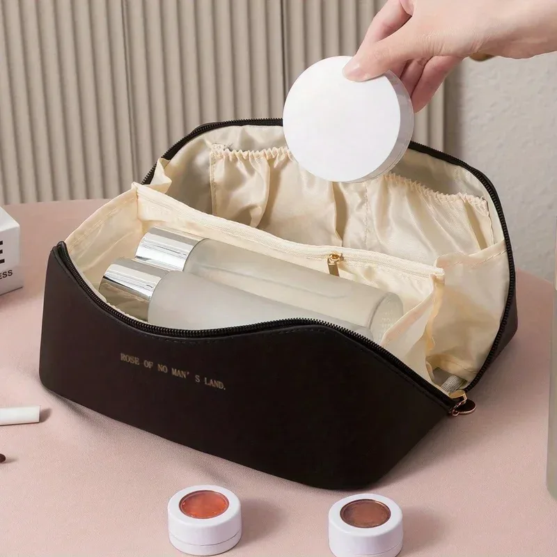 organisateur de maquillage, trousse de toilette pour femme, étui de rangement pour maquillage, pochette de luxe pour femme, sac cosmétique, sac organisateur de voyage avec fermeture éclair