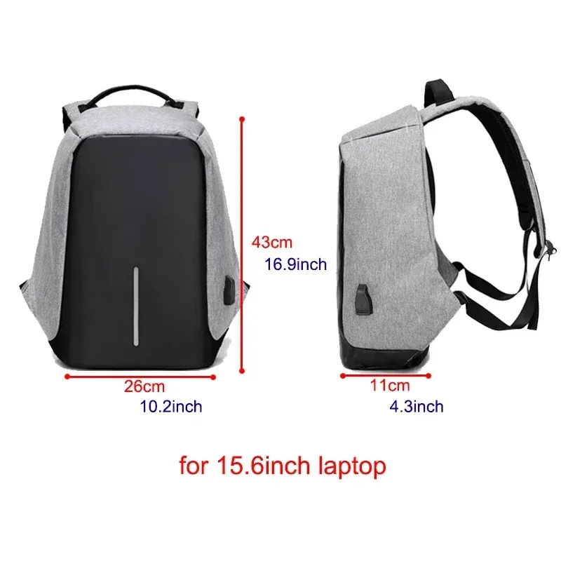 Sac à dos antivol 15.6 pouces ordinateur portable hommes Mochila mâle sac à dos étanche sac à dos grande capacité école sac à dos concepteur