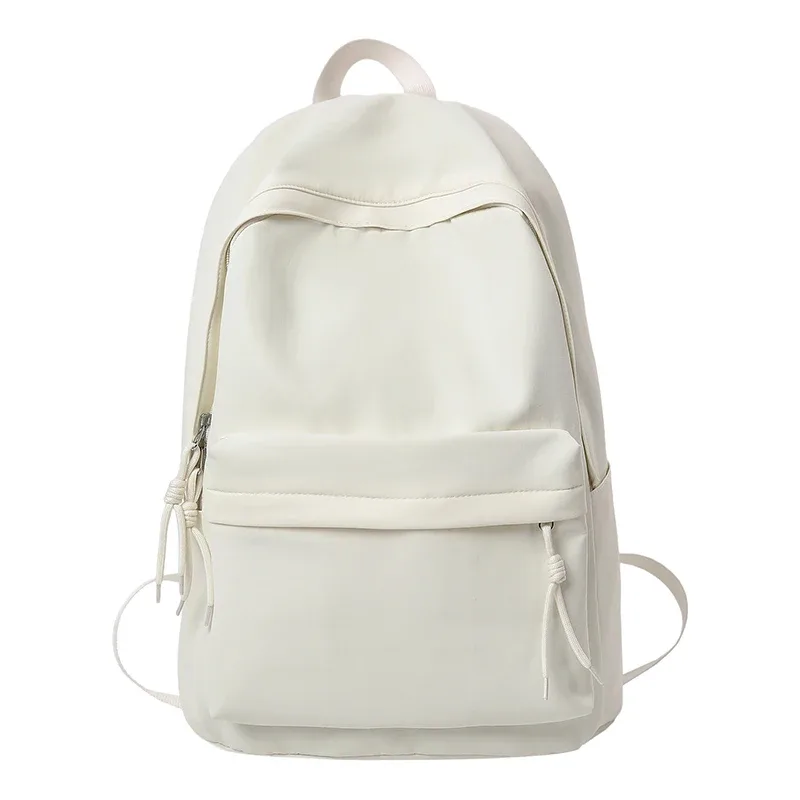 sac à dos en nylon pour femmes, sac à dos simple de couleur unie pour étudiantes, cartable pour adolescentes, sac à dos de voyage pour les déplacements
