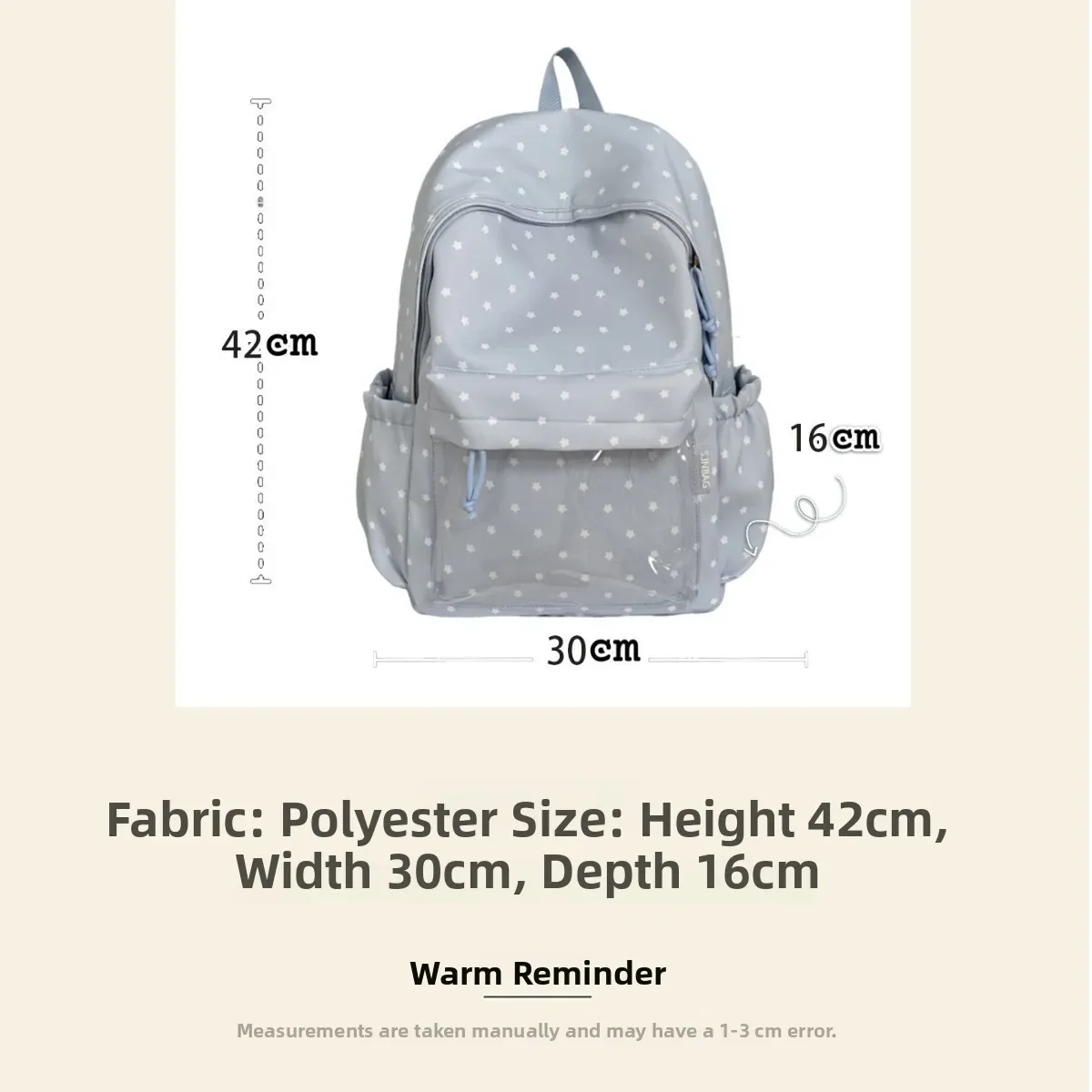 sac à dos scolaire grande capacité pour jeunes filles, décontracté, en nylon imperméable, motif à pois, style campus pour jeunes