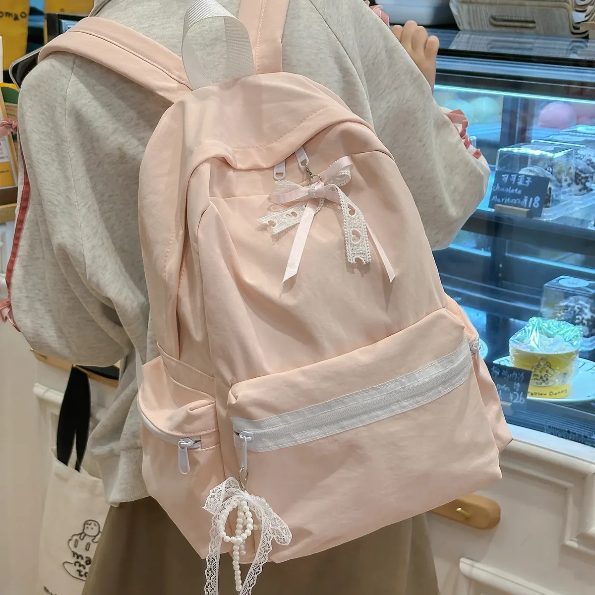 nouveau sac à dos japonais de grande capacité, couleur unie, pour lycéens et étudiants, sac pour ordinateur de 14 pouces, sac à dos polyvalent