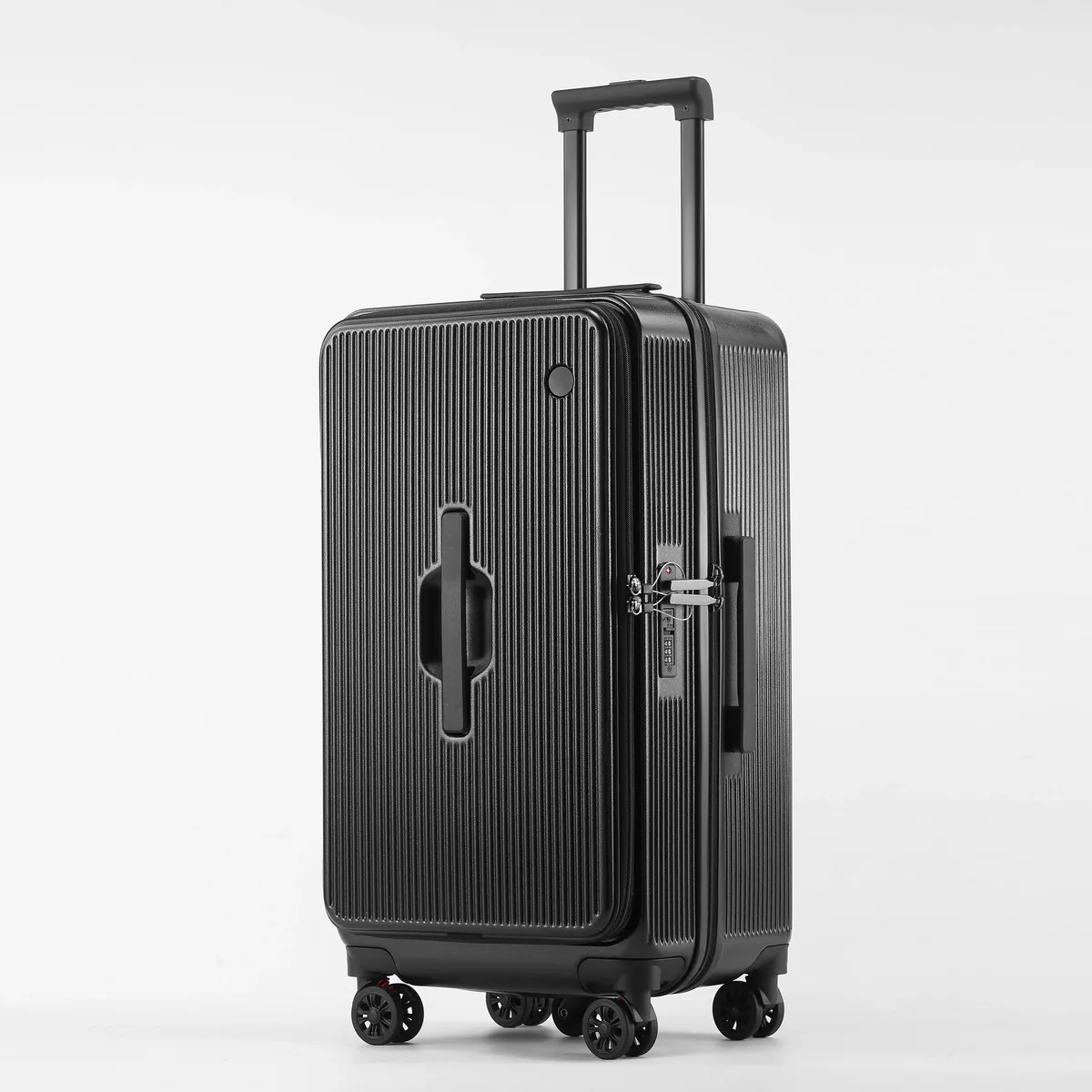 valise premium pure pc à double ouverture 20/25/29 pouces avec serrure tsa, compartiment de rangement 1:9/3:7, valise de voyage à 4/5 roues pivotantes pour toutes les voyages