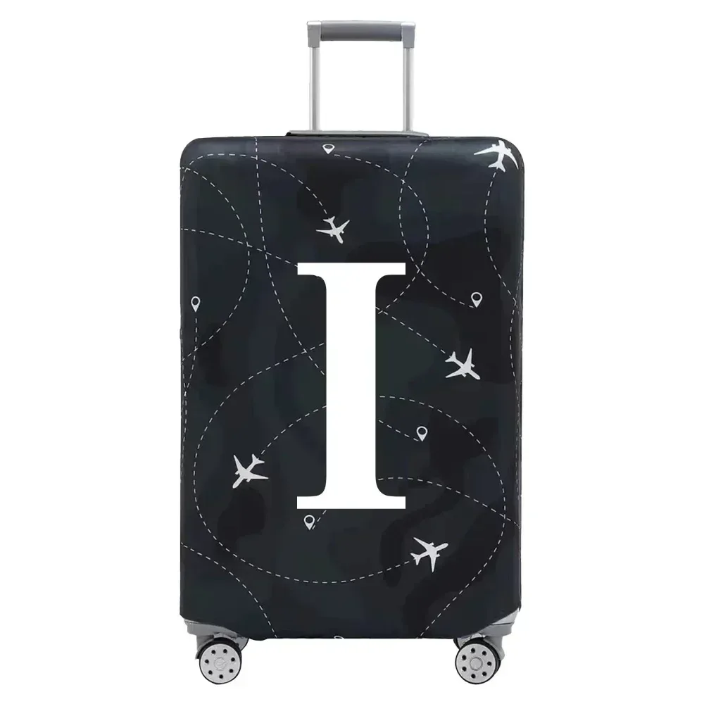 housse de protection pour bagages en tissu extensible, housse anti-poussière, anti-rayures, adaptée aux valises de 18 à 32 pouces, accessoires de voyage avec lettres blanches