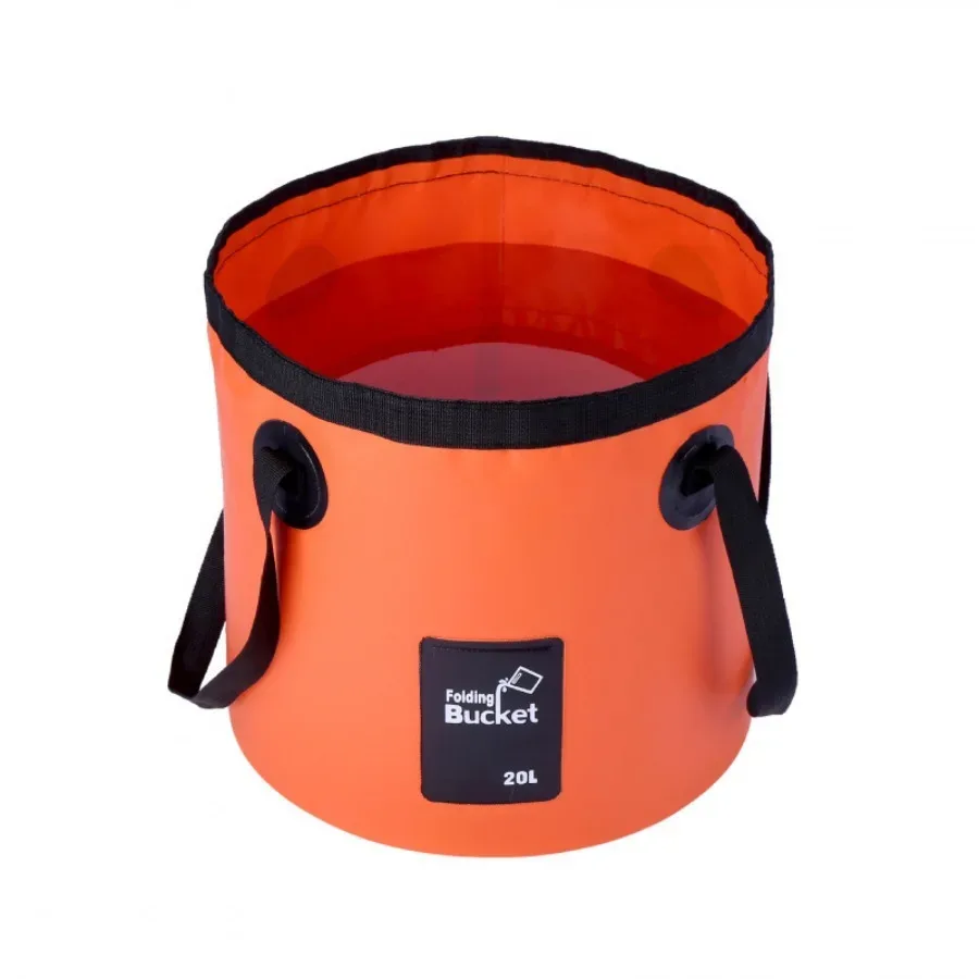 seau pliable portable, sac de rangement en toile, seau à eau pour camping et pêche en extérieur, seau de stockage d'eau pour lavage de voiture