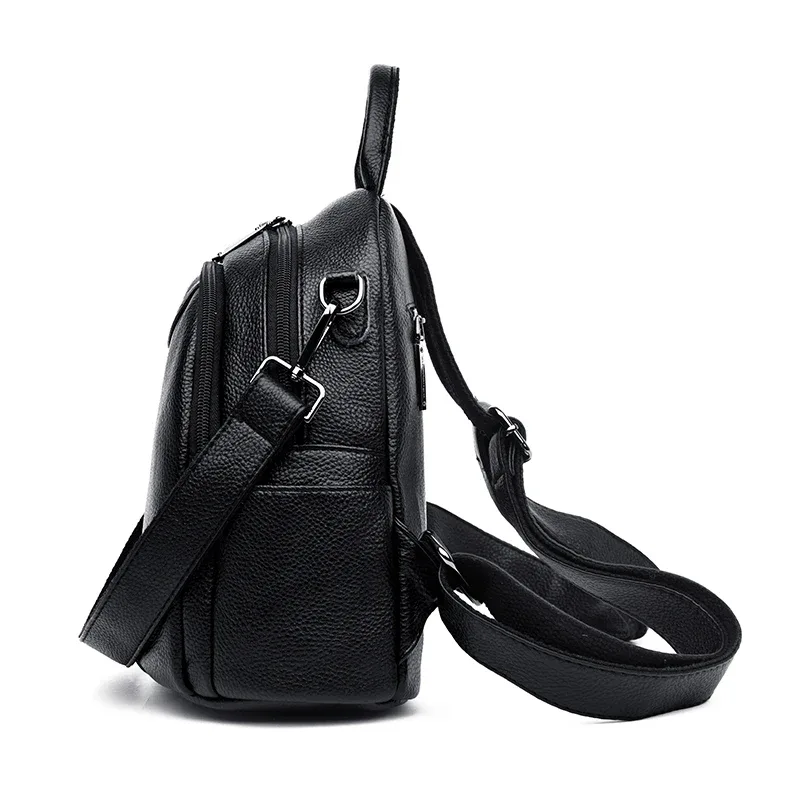 sac à dos en cuir de haute qualité pour femmes, sac à dos de voyage de grande capacité, sacs d'école à la mode pour adolescentes, sacs à bandoulière mochila