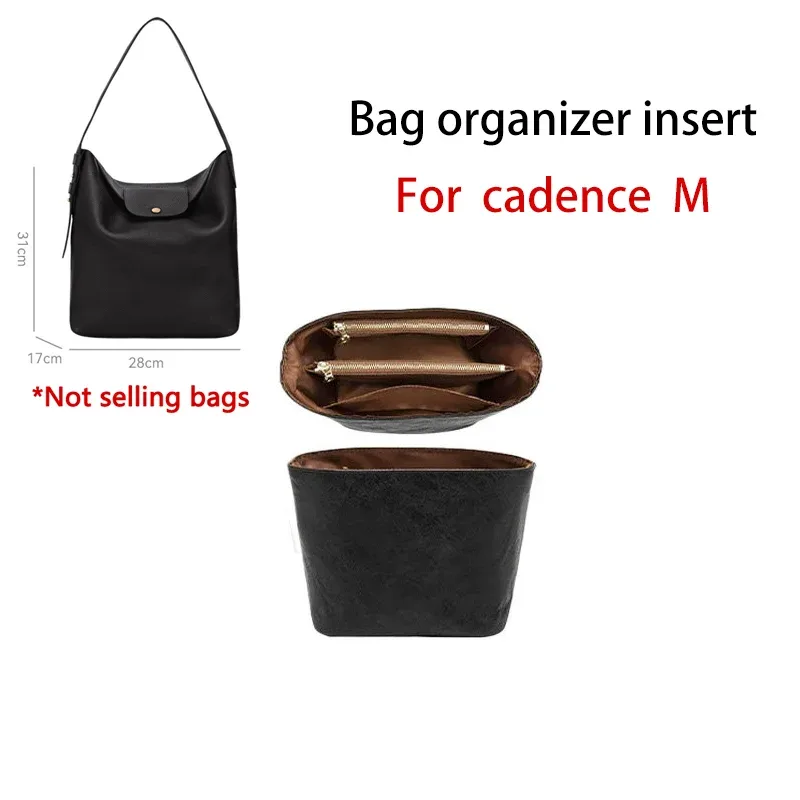 organisateur de sac pour le cadence longchamp – insert imperméable et durable pour sac à main, support de rangement, accessoires de modification intérieure