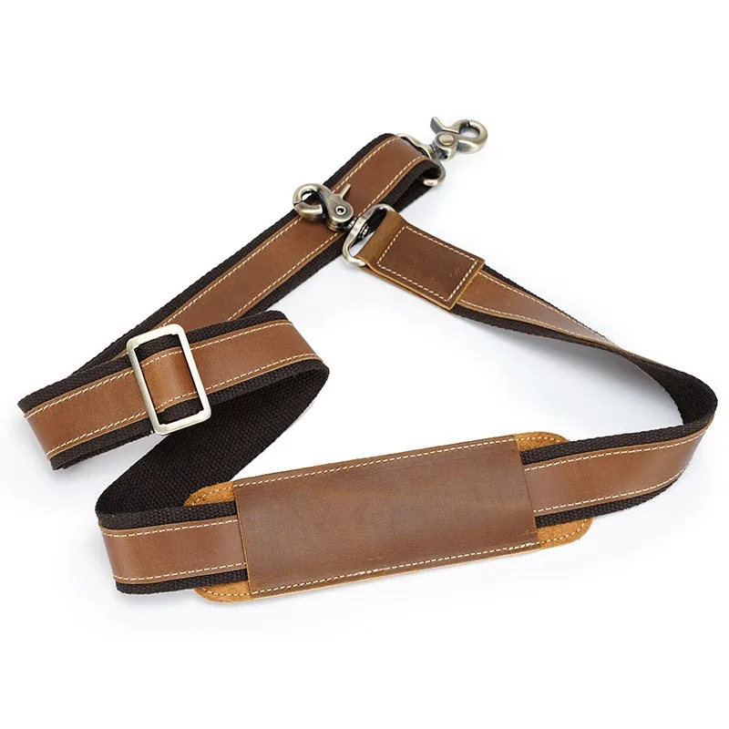 sangles en cuir véritable pour sac de voyage, sangle de sac pour sacs à main, étui à bombes, cuir de cheval elin initié, haute qualité