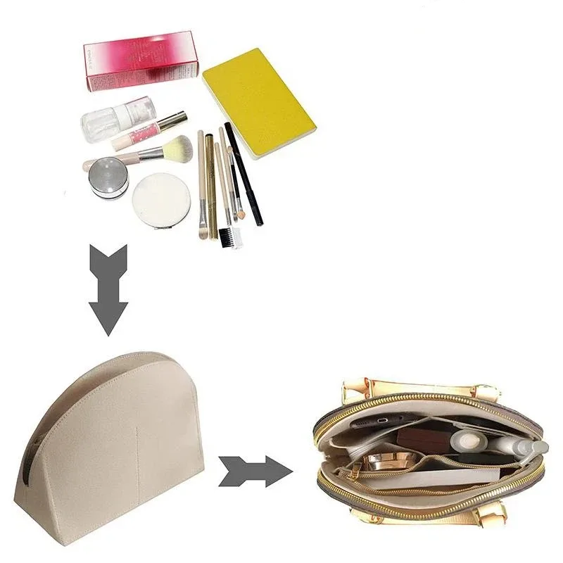 organisateur de sac en feutre, insert de rangement interne portable pour sacs à main