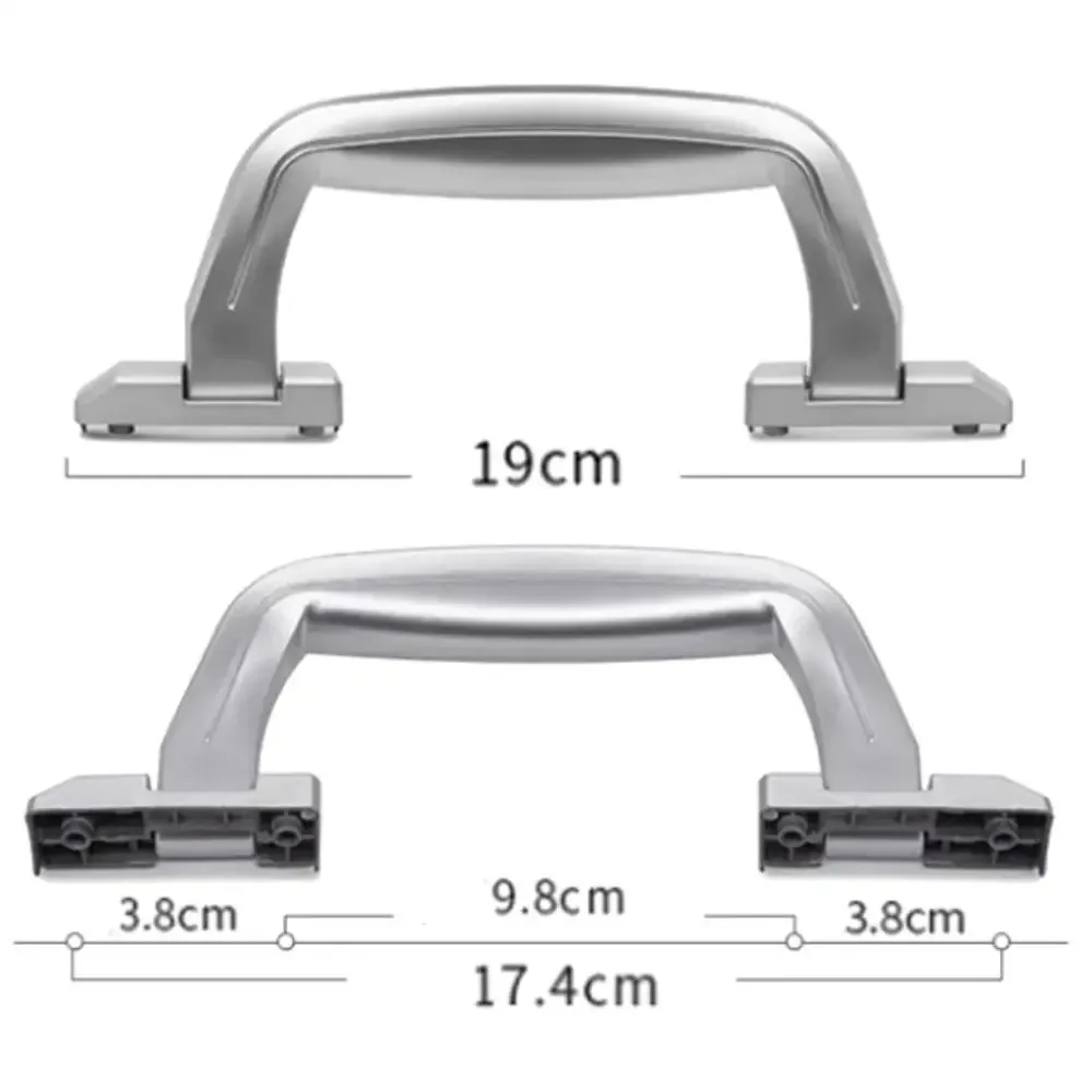 poignée de boîte à bagages en plastique noir et argent, durable, remplacement de valise, poignée de réparation, fournitures de voyage, poignée de transport de bagages