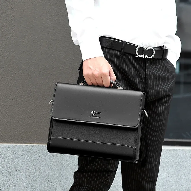 porte-documents en cuir pour hommes, fourre-tout d'affaires de styliste, portefeuille, sac à main à bandoulière pour ipad, sac à bandoulière carré pour documents